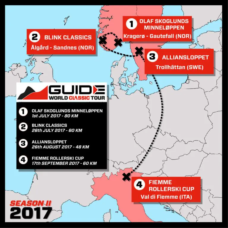 Mapa zawodów cyklu World Classic Tour 2017