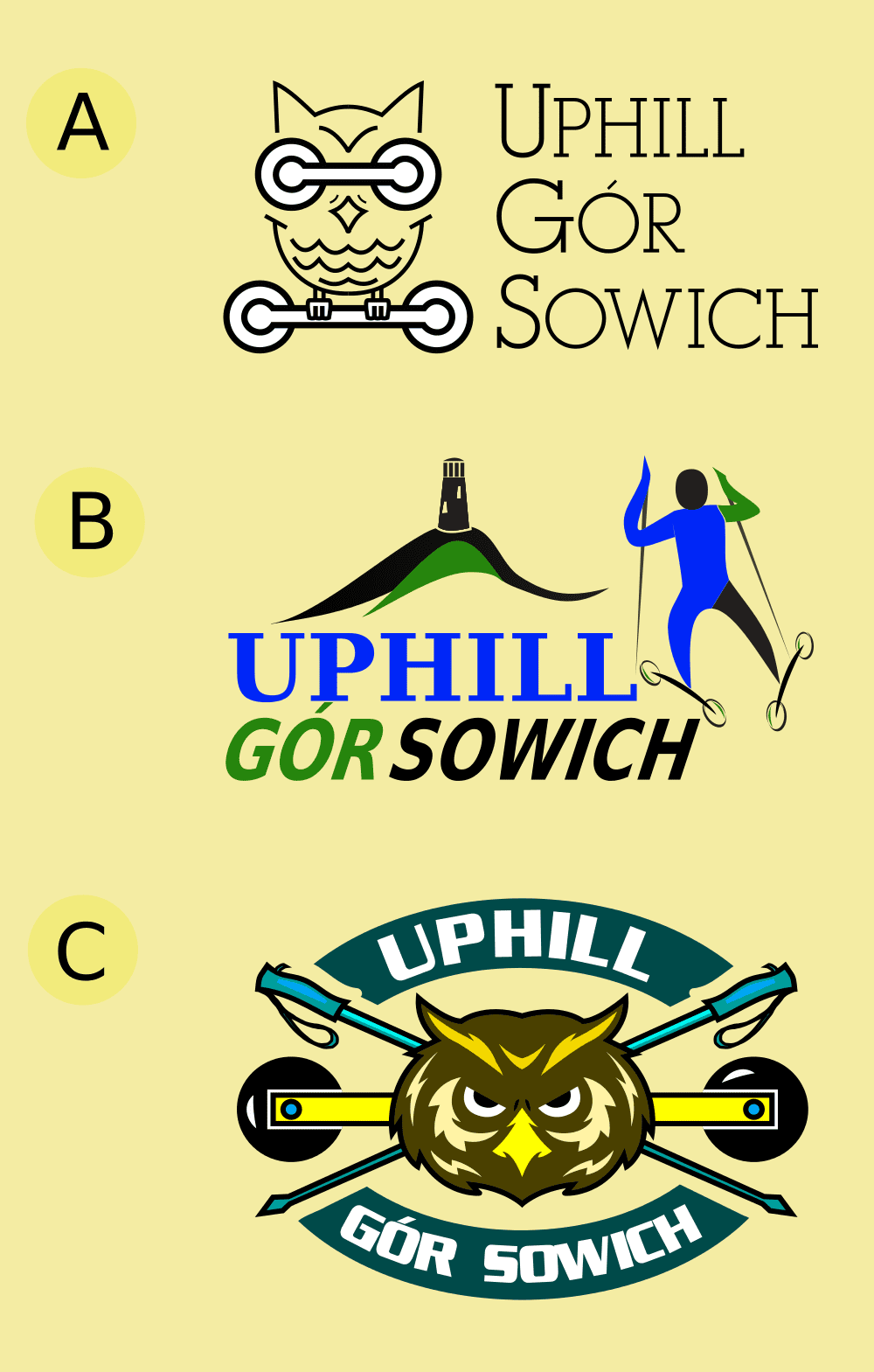 Uphill Gór Sowich - trzy loga do wyboru